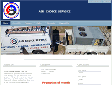 Tablet Screenshot of airchoiceservice.com